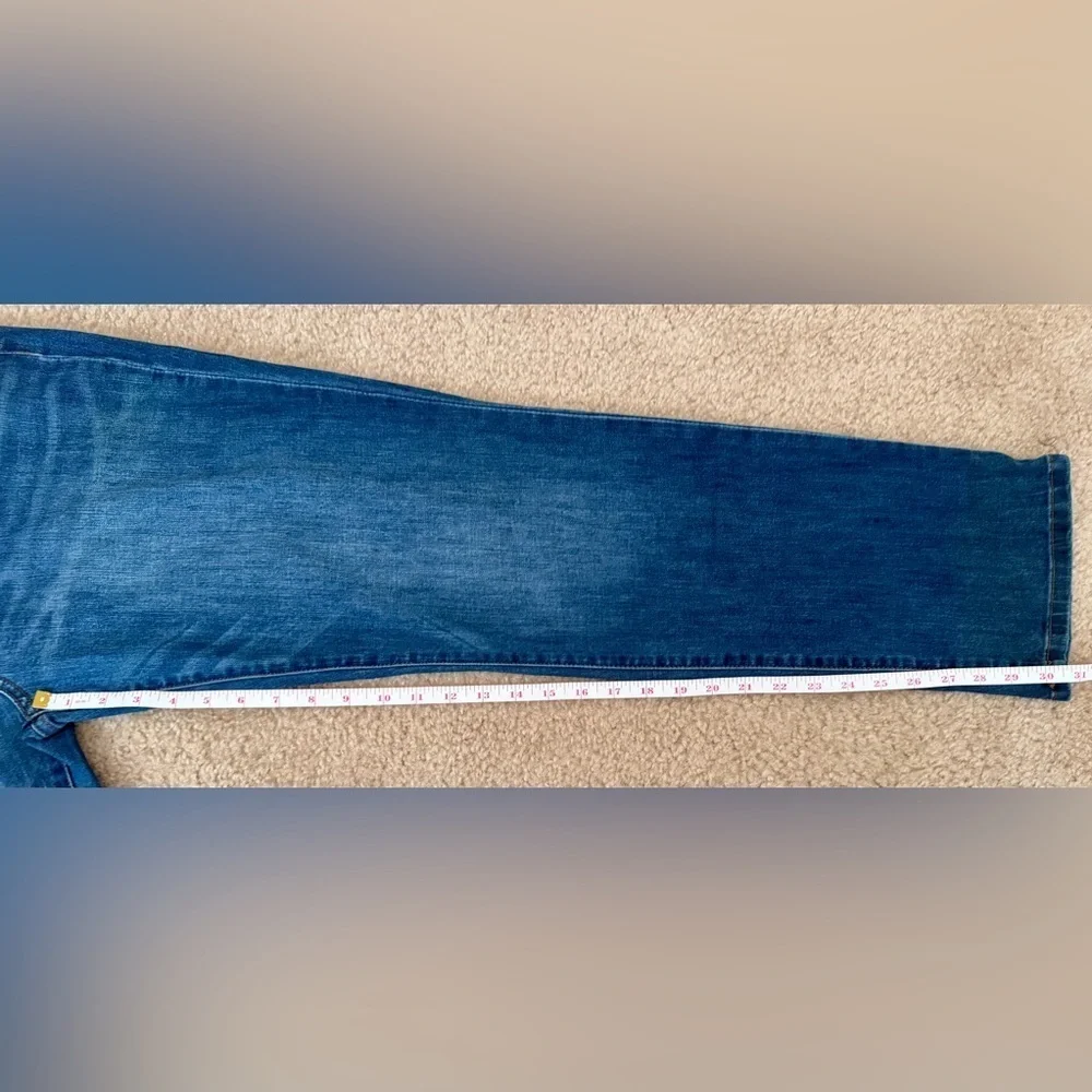 Kut from the Kloth Women’s Dark Blue Mid  Rise Straight Jeans Size 14